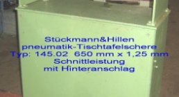 STUECKMANN&HILLEN, 145.02 pneumatik- Antrieb, PLATE SHEARS - MECHA. UP TO 3MM, SHEET METAL FORMING MACHINERY