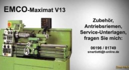 EMCO HALLEIN/ OESTERREICH -, Maximat V13, ACCESSORIES AND SPARE PARTS, LATHES